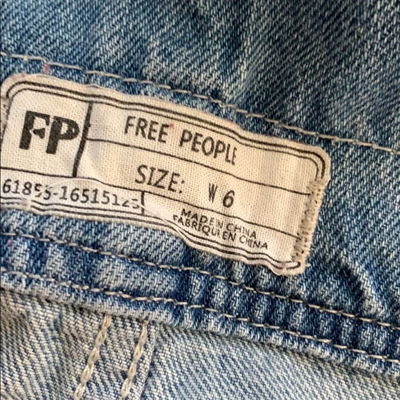 FREE PEOPLE DENIM OVERALLS - Picture 3 of 4